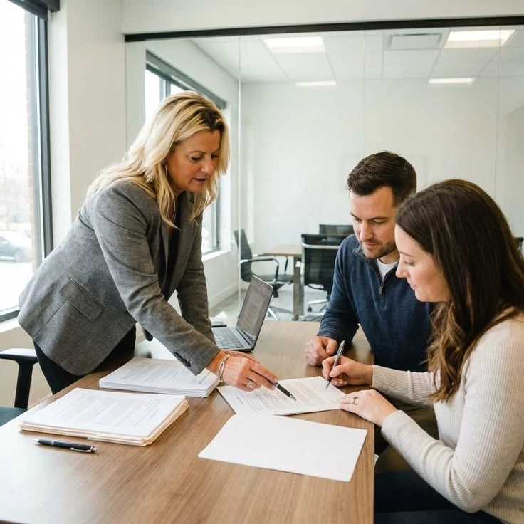 Life Insurance After Marriage: A Couple's Guide 2026 Newly married couple getting structured life insurance after marriage with a licensed advisor