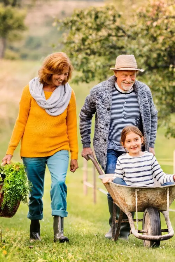 How the Ten Domains of Family Wealth Build True Generational Wealth Grandparent and grandchild walking together, representing generational family wealth.